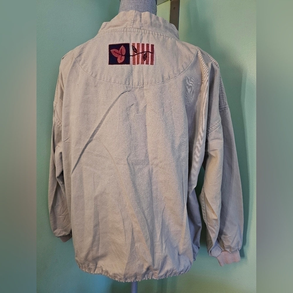 vintage tan Christopher & Banks women’s Size Medium heavy weighted long sleeve - Picture 2 of 6